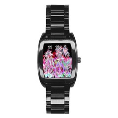 Fractal Fireworks Display Pattern Stainless Steel Barrel Watch by Nexatart