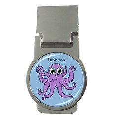 Colorful Cartoon Octopuses Pattern Fear Animals Sea Purple Money Clips (round)  by Mariart