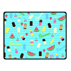 Summer Pattern Fleece Blanket (small) by Valentinaart