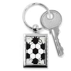 Soccer Camp Splat Ball Sport Key Chains (rectangle)  by Mariart