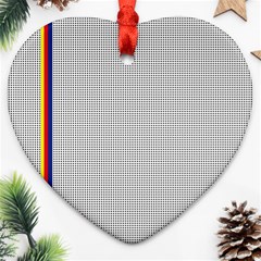 Watermark Circle Polka Dots Black Red Ornament (heart) by Mariart