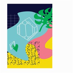 Behance Feelings Beauty Waves Blue Yellow Pink Green Leaf Large Garden Flag (two Sides) by Mariart