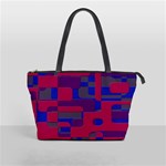 Offset Puzzle Rounded Graphic Squares In A Red And Blue Colour Set Shoulder Handbags Front