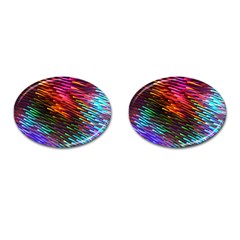 Rainbow Shake Light Line Cufflinks (oval) by Mariart