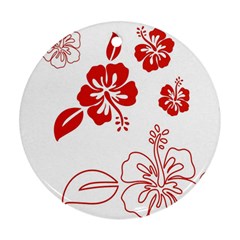 Hawaiian Flower Red Sunflower Ornament (round) by Mariart