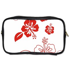 Hawaiian Flower Red Sunflower Toiletries Bags by Mariart