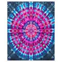 Red Blue Tie Dye Kaleidoscope Opaque Color Circle Drawstring Bag (small) by Mariart