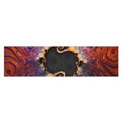 The Eye Of Julia, A Rainbow Fractal Paint Swirl Satin Scarf (oblong) by jayaprime