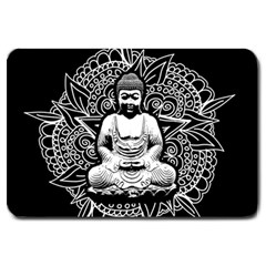 Ornate Buddha Large Doormat  by Valentinaart