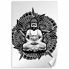 Ornate Buddha Canvas 12  X 18   by Valentinaart