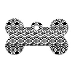 Aztec Design  Pattern Dog Tag Bone (two Sides) by BangZart