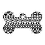 Aztec Design  Pattern Dog Tag Bone (Two Sides) Front