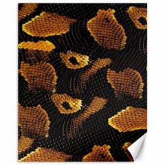 Gold Snake Skin Canvas 11  X 14   by BangZart