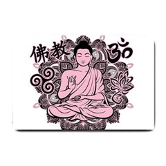 Ornate Buddha Small Doormat  by Valentinaart