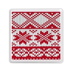 Crimson Knitting Pattern Background Vector Memory Card Reader (square)  by BangZart