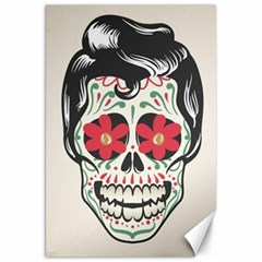 Man Sugar Skull Canvas 20  X 30   by LimeGreenFlamingo