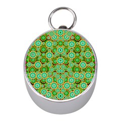 Flowers In Mind In Happy Soft Summer Time Mini Silver Compasses by pepitasart