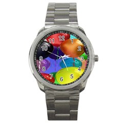 Colorful Balloons Render Sport Metal Watch by BangZart