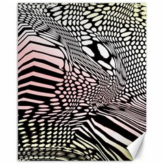 Abstract Fauna Pattern When Zebra And Giraffe Melt Together Canvas 11  X 14   by BangZart