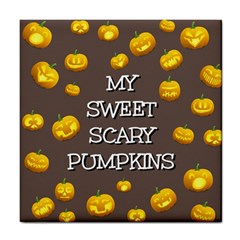 Hallowen My Sweet Scary Pumkins Tile Coasters by BangZart