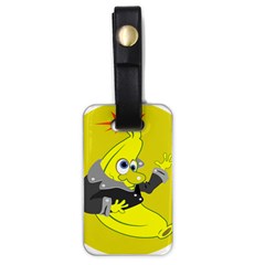 Funny Cartoon Punk Banana Illustration Luggage Tags (one Side)  by BangZart