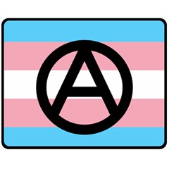 Anarchist Pride Fleece Blanket (medium)  by TransPrints