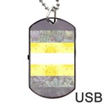 Nonbinary flag Dog Tag USB Flash (One Side) Front