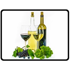 White Wine Red Wine The Bottle Double Sided Fleece Blanket (large)  by BangZart