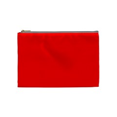 Solid Christmas Red Velvet Cosmetic Bag (medium)  by PodArtist