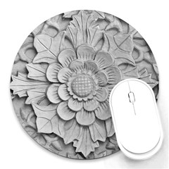 Pattern Motif Decor Round Mousepads by BangZart