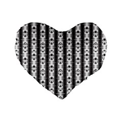 Pattern Background Texture Black Standard 16  Premium Heart Shape Cushions by BangZart