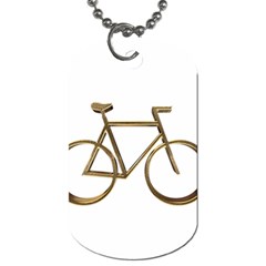 Elegant Gold Look Bicycle Cycling  Dog Tag (one Side) by yoursparklingshop