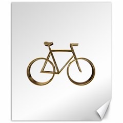 Elegant Gold Look Bicycle Cycling  Canvas 8  X 10  by yoursparklingshop