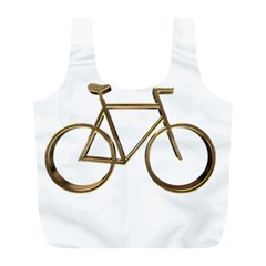 Elegant Gold Look Bicycle Cycling  Full Print Recycle Bags (l)  by yoursparklingshop