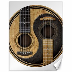 Old And Worn Acoustic Guitars Yin Yang Canvas 18  X 24   by JeffBartels