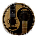 Old And Worn Acoustic Guitars Yin Yang Large 18  Premium Round Cushions Front