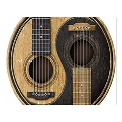 Old And Worn Acoustic Guitars Yin Yang Double Sided Flano Blanket (large)  by JeffBartels