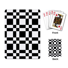 Checkerboard Black And White Playing Card by Colorfulart23