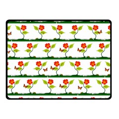 Plants And Flowers Double Sided Fleece Blanket (small)  by linceazul