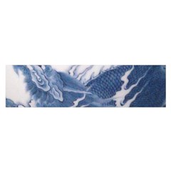 Blue Chinese Dragon Satin Scarf (oblong) by paulaoliveiradesign