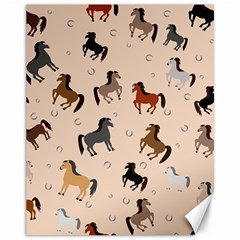 Horses For Courses Pattern Canvas 11  X 14   by BangZart