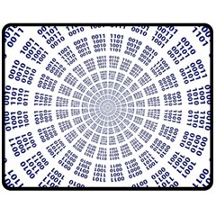 Illustration Binary Null One Figure Abstract Fleece Blanket (medium)  by BangZart