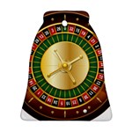 Casino Roulette Clipart Ornament (Bell) Front