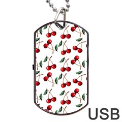 Cherry Red Dog Tag Usb Flash (one Side) by Kathrinlegg