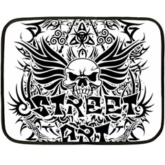 Tattoo Tribal Street Art Fleece Blanket (mini) by Valentinaart