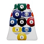 Racked Billiard Pool Balls Bell Ornament (Two Sides) Back