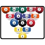 Racked Billiard Pool Balls Double Sided Fleece Blanket (Large)  80 x60  Blanket Front