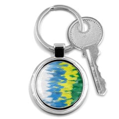 Brazil Colors Pattern Key Chains (round)  by paulaoliveiradesign