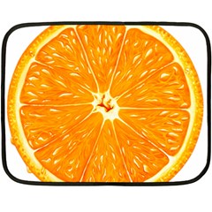 Orange Slice Double Sided Fleece Blanket (mini)  by BangZart