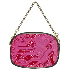 Pink Circuit Pattern Chain Purses (one Side)  by BangZart